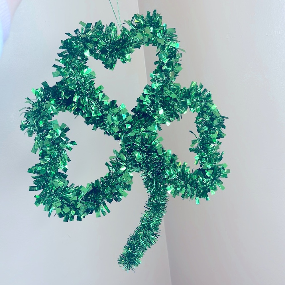 Set of 2 Shamrock hanging decor st patty day